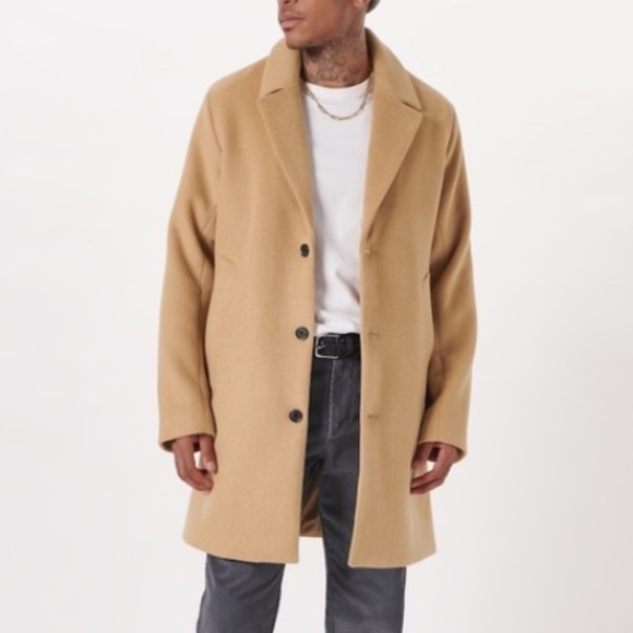 Men! Abercrombie & Fitch Tan Trench Coat size Medium - Picture 1 of 6